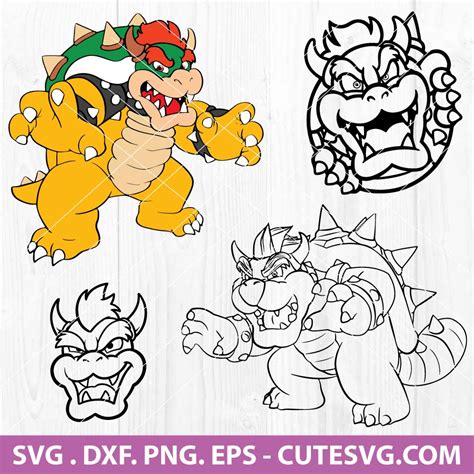 Bowser Svg Yoshi Svg Super Mario Svg Bundle Video Game