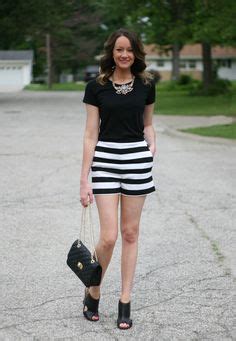 16 Black and White Striped Shorts ideas | striped shorts, striped, fashion