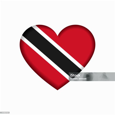 Trinidad And Tobago Flag Heartshaped Sign Vector Illustration Stock Illustration Download