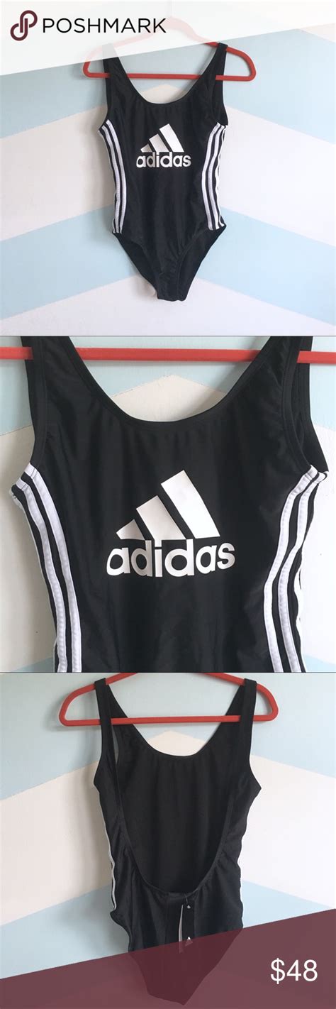 [adidas] Trefoil Logo Strip One Piece Swimsuit Stripped One Piece