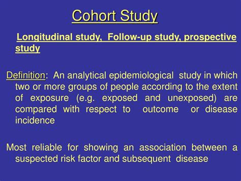 Ppt Cohort Study Powerpoint Presentation Free Download Id4284616