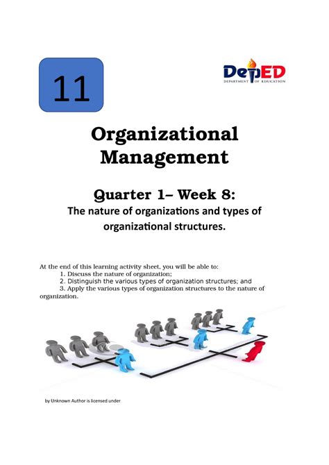 Org Mgt LAS 8 Organizational Management Quarter 1 Week 8 The