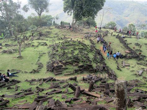 Historical Tourism Site Of Gunung Padang In Cianjur Editorial