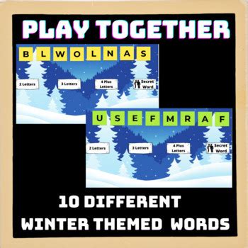 Jamboard Games Spelling And Phonics Making Words Winter Themed