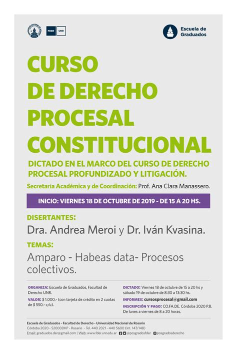 CURSO DE DERECHO PROCESAL CONSTITUCIONAL Facultad De Derecho