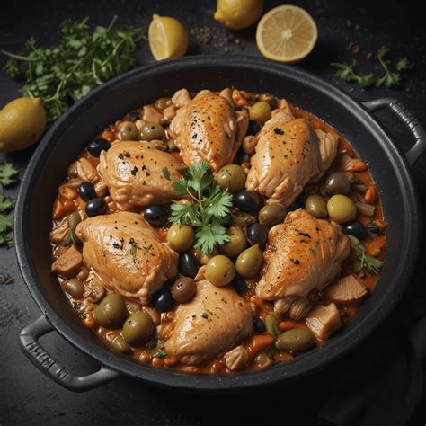 Delicious Moroccan Chicken Tagine With Olives Lemon And Cilantro