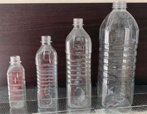 Transparent Plastic Water Bottle 1l 500ml Capacity Soft Screw Cap