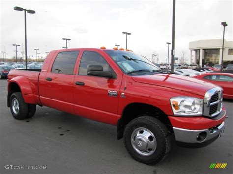 2007 Flame Red Dodge Ram 3500 Slt Mega Cab 4x4 Dually 61833350 Car Color Galleries