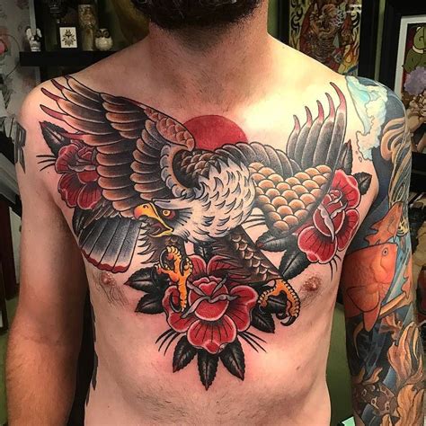 Tattoo Snob Eagle Chest Tattoo Full Chest Tattoos Chest Piece Tattoos