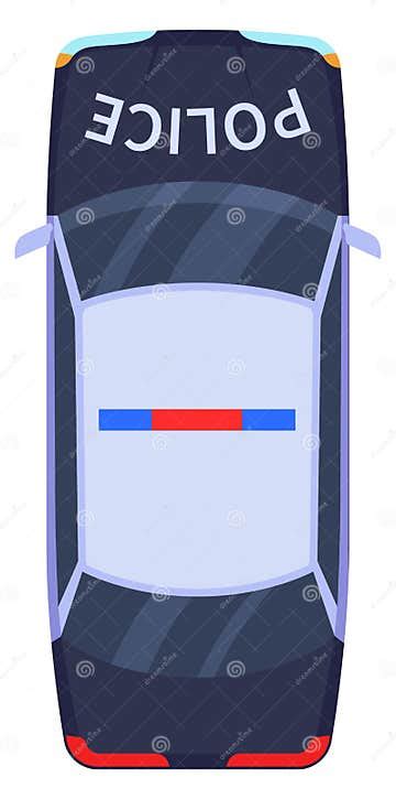 Police Car Top View. Patrol Officer Auto Stock Vector - Illustration of ...