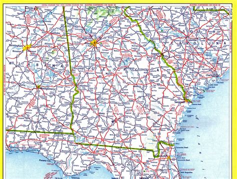 Road Map Of Georgia And Florida - Printable Maps