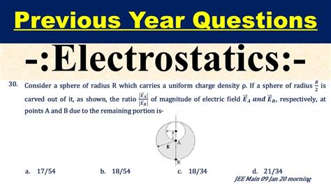 Consider a sphere of radius R which carries a uniform charge density ρ