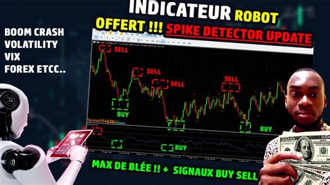 Spike Detector ROBOT Indicateur Gratuit Trading 93 Signaux Boom