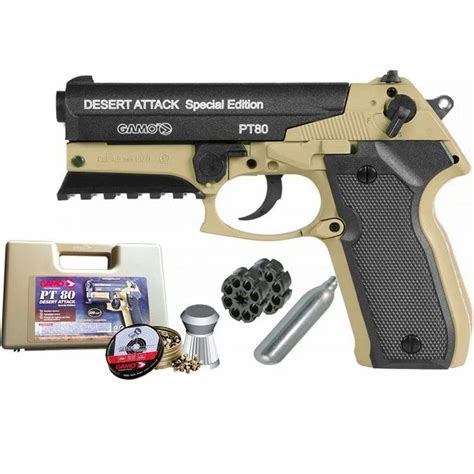 Gamo Pt 80 Desert Attack Co2 Pellet Pistol 0177 Cal At ₹ 32500piece