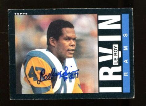 Leroy Irvin Signed 1985 Topps 82 Autographed Rams 27175 Ebay