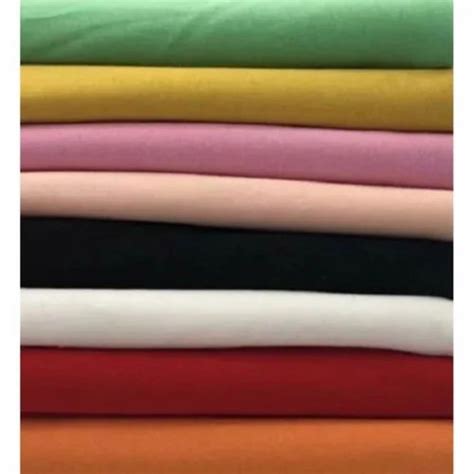 Plain Solids Spun Polyester Fabric At Best Price In Surat Id