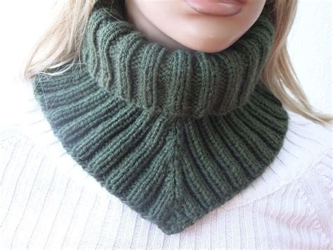 Infinity Neck Warmer Womens Neck Gaiter Knit Dickie Collar Etsy