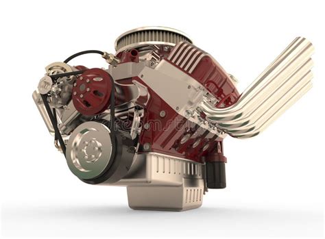 Hot Rod V Engine D Render Stock Illustration Illustration Of Auto Pipe