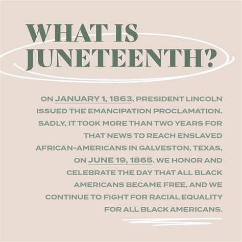 Printable Juneteenth Facts