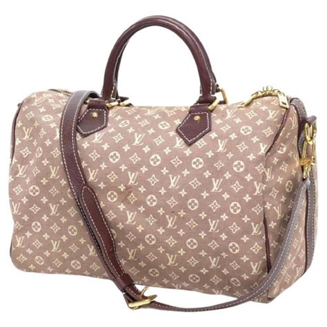 Louis Vuitton Sepia Monogram Mini Lin Idylle Speedy Bandouliere 30 With Strap For Sale At 1stdibs