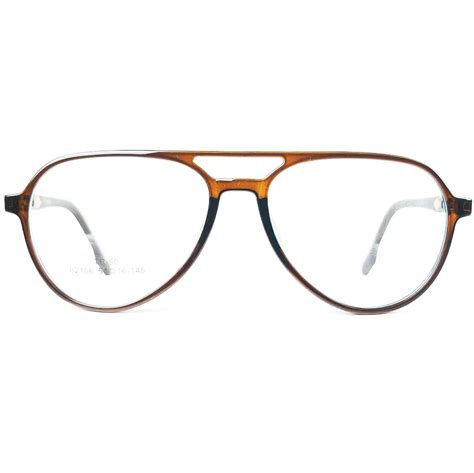 Brown Aviator Full Rim Eyeglass Binary Optics