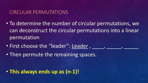 Ppt Section Day Permutations With Repetition Circular