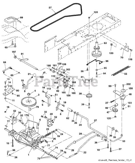 Poulan Po 17542 Lt 960120100 01 Poulan Lawn Tractor 2010 02 Drive Parts Lookup With