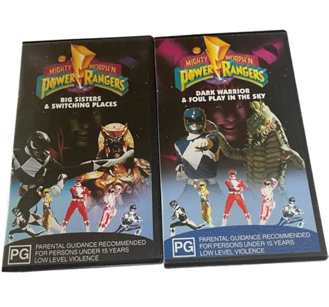 Mighty Morphin Morphn Power Rangers Vhs Video Lot Vintage Vgc