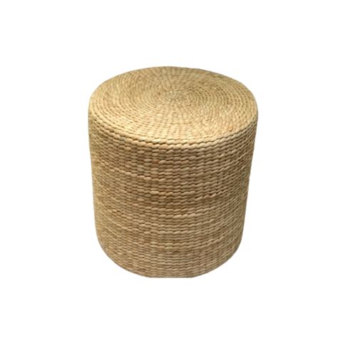 Round Water Hyacinth Ottoman Havi Craft