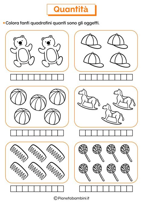 Quantit Schede Didattiche Per Bambini Schede Didattiche Fogli Di