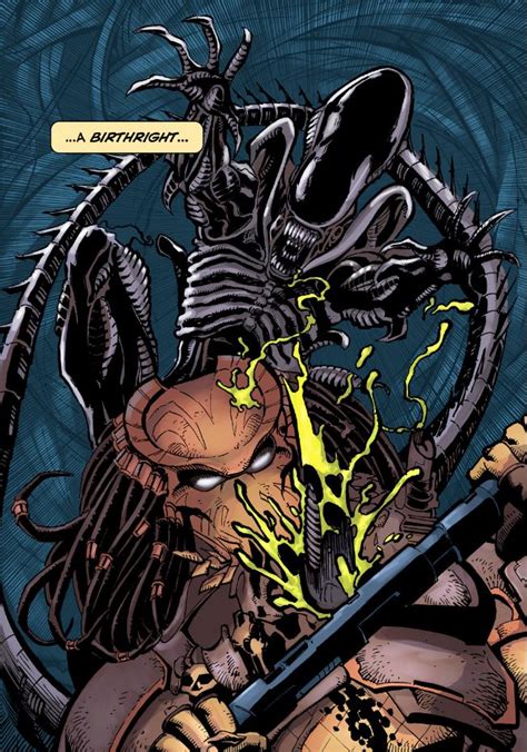 Alien Vs Predator Galaxy On Twitter An Alien Gets The Drop On A Predator In This Page From