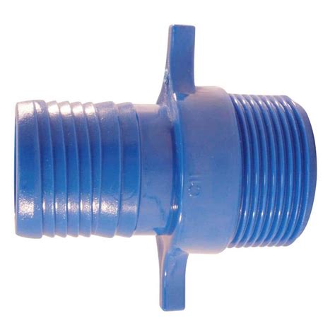 Apollo In Barb Insert Blue Twister Polypropylene X Mpt Adapter