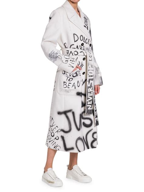 Shop Dolceandgabbana Collection W Fu3i5 Graffiti Print Wool Jacket Saks