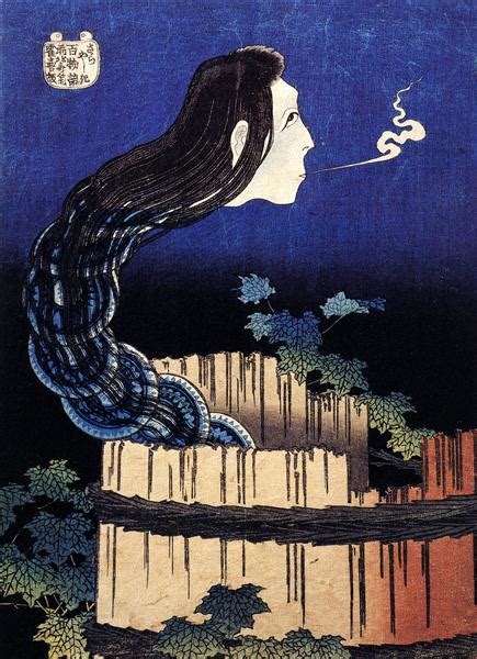 A Woman Ghost Appeared From A Well Katsushika Hokusai WikiArt Org