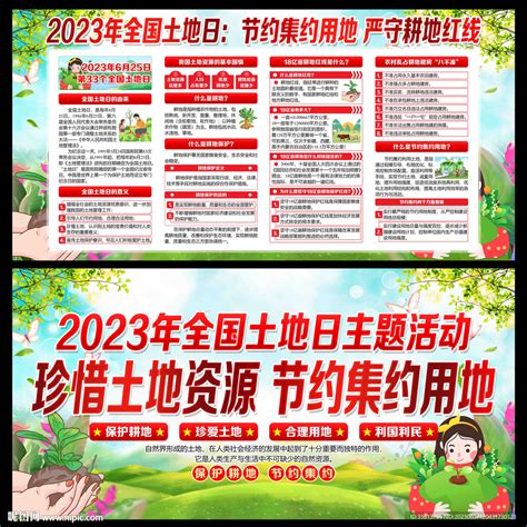 2023年全国土地日设计图展板模板广告设计设计图库昵图网