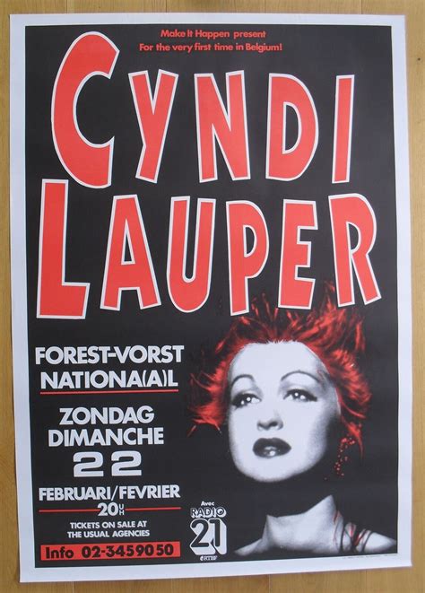 CYNDI LAUPER Original Concert Poster 87 EBay