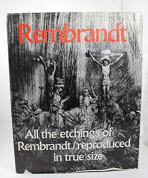 Rembrandt All The Etchings Reproduced In True Size By Rembrandt Very