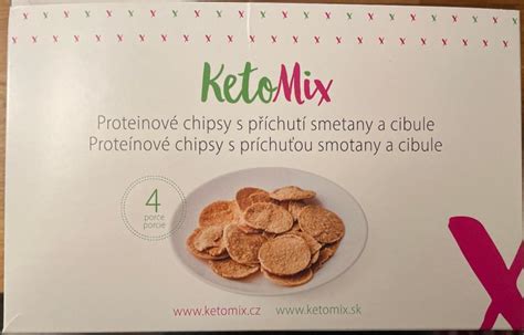 Proteinové chipsy s príchuťou smotany a cibule KetoMix kalórie kJ a