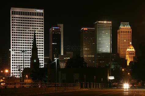 Tulsa, Oklahoma Skyline at Night