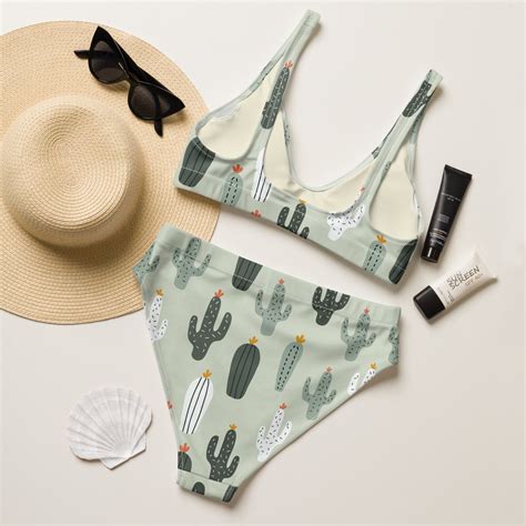 Western High Waisted Bikini Cactus Bikini Arizona Etsy
