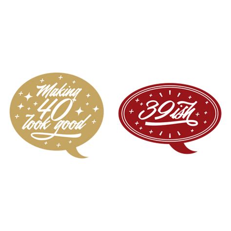 Vintage 40th Birthday Labels Png And Svg Design For T Shirts