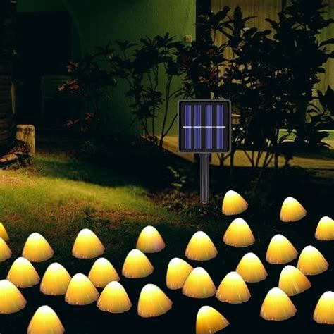 Guirlande Lumineuse Exterieur Solaire Champignon Trahoo Led