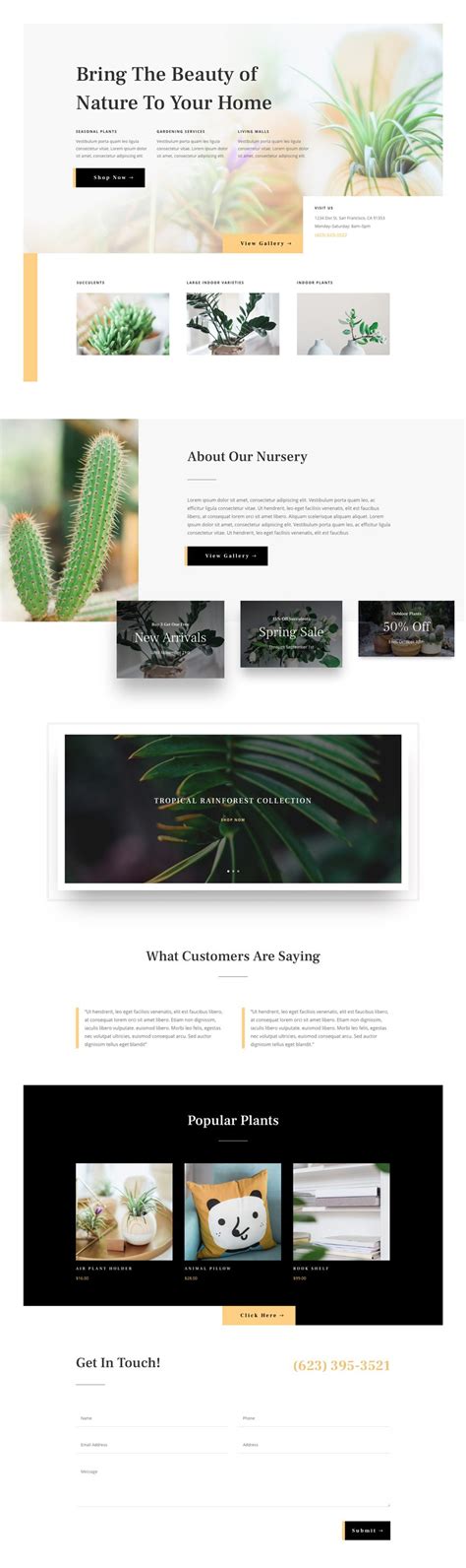 Get a FREE Plant Nursery Layout Pack for Divi - Ask the Egghead, Inc.