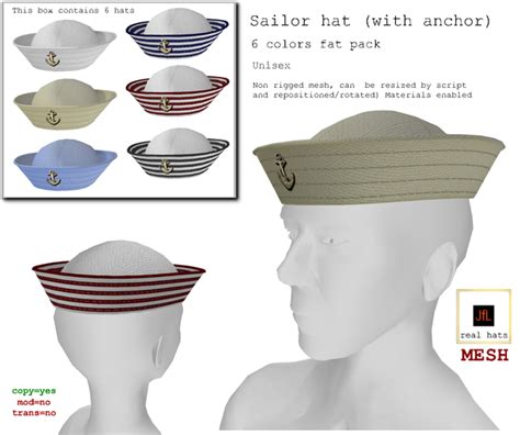 Second Life Marketplace - demo giver box JfL Sailor hat