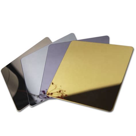 Cutom Stainless Steel Sheet Mirror Polished Gold Color Pvd