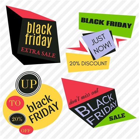 Black Friday Sale Vector Badges And Labels Set Of Black Friday