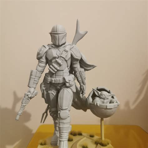 3d Print Of The Mandalorian Star Wars Fanart 30cm By Playstation5