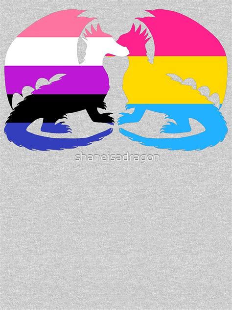 Genderfluid Pansexual Pride Dragons T Shirt For Sale By