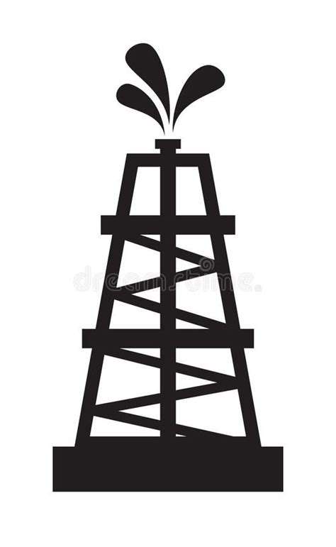 Black Cartoon Oil Rigs