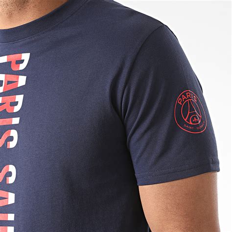 PSG Tee Shirt Paris Saint Germain Stripe Bleu Marine